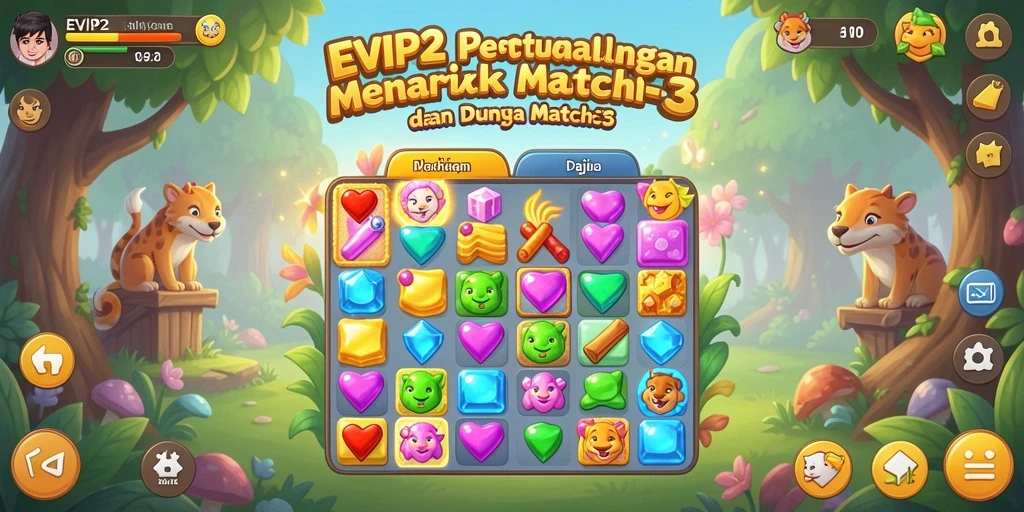 Gameplay seru dan warna-warni di EVIP2 Match-3.