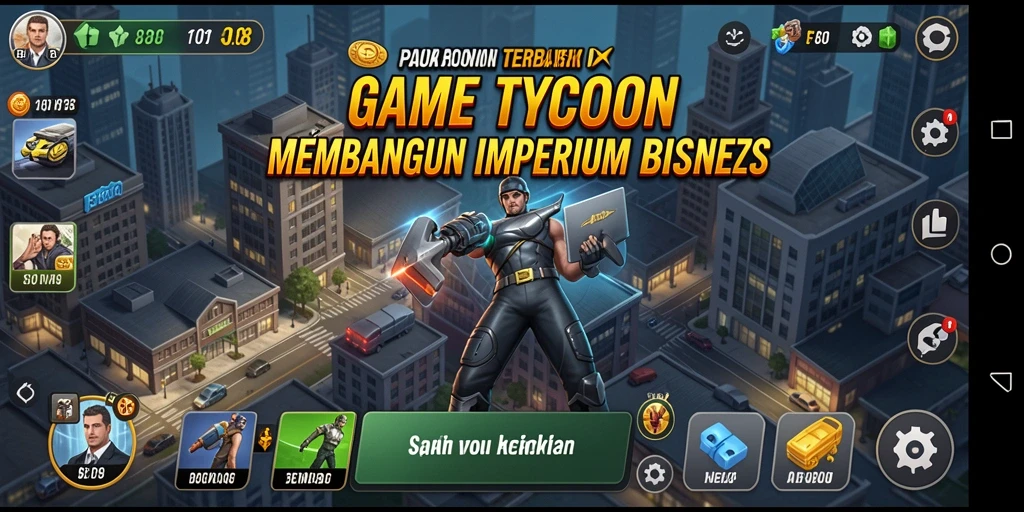 Tangkapan layar FO8 menampilkan moment seru saat membangun bisnis dalam game Tycoon.