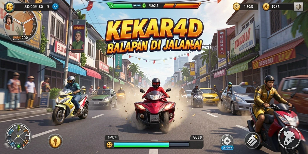 Tampilan gameplay balapan seru di KEKAR4D.