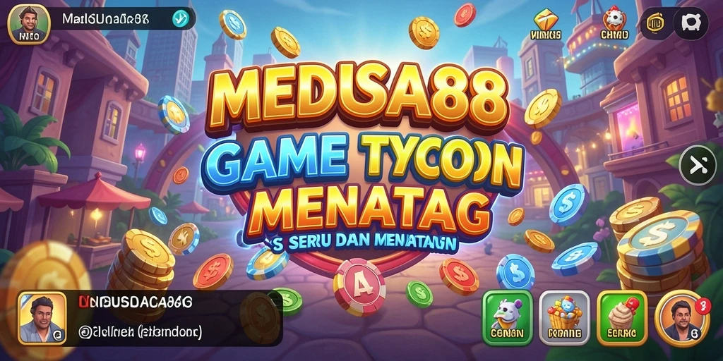 Tampilan seru gameplay MEDUSA88 penuh strategi Tycoon.